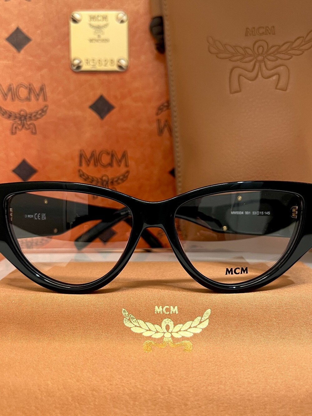 MCM MW5004 001 Black Modified Soft Cat-eyed Eyeglasses